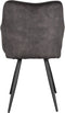 LABEL51 Noud Eetkamerstoel - Grijs - Velours