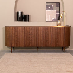 LABEL51 Oliva Dressoir - 220x47x85cm - Eikenhout - 3 Deuren