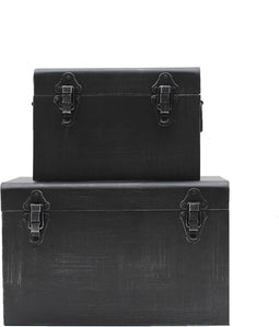 Label51 - Opbergkist Vintage Donker XL - Zwart