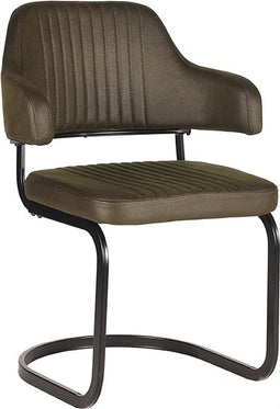 LABEL51 Otta Eetkamerstoel - Groen - Microfiber