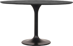 LABEL51 Otto Eetkamertafel - Zwart - Mangohout - 130 cm - Rond