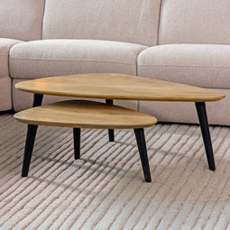 LABEL51 Rock Salontafel - Naturel - Mangohout - 110 cm