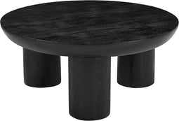 LABEL51 Salontafel Olly - Mangohout - 90x90x37cm - Zwart