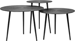 LABEL51 Set Nobby Salontafel - Zwart - Metaal - Set