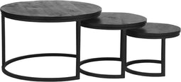 LABEL51 Set Triplet Salontafel - Zwart - Mangohout