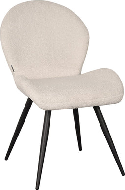 LABEL51 Sky Eetkamerstoel - Wit - Teddy - Stoel - Normale eetkamerstoel