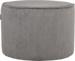 LABEL51 Tibo Poef - Grijs - Ribcord - -