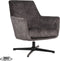 LABEL51 Toby Fauteuil - Grijs - Velours - -