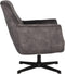 LABEL51 Toby Fauteuil - Grijs - Velours - -