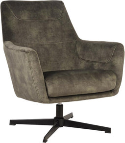 LABEL51 Toby Fauteuil - Groen - Velours - -