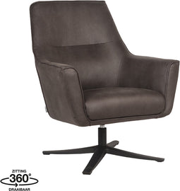 LABEL51 Tod Fauteuil - Grijs - Microfiber - -