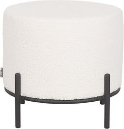 LABEL51 Troy Poef - Wit - Boucle - L