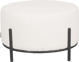 LABEL51 Troy Poef - Wit - Boucle - XL - -
