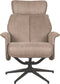LABEL51 Verdal Fauteuil - Bruin - Micro Suede - Excl. Hocker - -