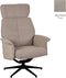 LABEL51 Verdal Fauteuil - Bruin - Micro Suede - Excl. Hocker - -