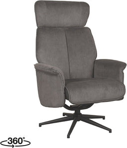 LABEL51 Verdal Fauteuil - Grijs - Cosmo - Excl. Hocker - -