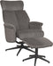 LABEL51 Verdal Fauteuil - Grijs - Cosmo - Incl. Hocker - -