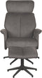 LABEL51 Verdal Fauteuil - Grijs - Cosmo - Incl. Hocker - -