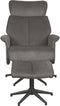 LABEL51 Verdal Fauteuil - Grijs - Cosmo - Incl. Hocker - -