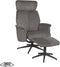 LABEL51 Verdal Fauteuil - Grijs - Cosmo - Incl. Hocker - -