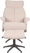 LABEL51 Verdal Fauteuil - Naturel - Boucle - Incl. Hocker - -