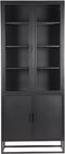 LABEL51 Vitrinekast Level - Zwart - Metaal - 80x40x190 cm