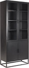 LABEL51 Vitrinekast Level - Zwart - Metaal - 80x40x190 cm