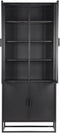 LABEL51 Vitrinekast Level - Zwart - Metaal - 80x40x190 cm
