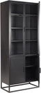 LABEL51 Vitrinekast Level - Zwart - Metaal - 80x40x190 cm