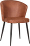 LABEL51 Wave Eetkamerstoel - Bruin - Microfiber - Stoel - Normale eetkamerstoel