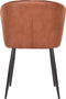LABEL51 Wave Eetkamerstoel - Bruin - Microfiber - Stoel - Normale eetkamerstoel