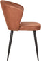 LABEL51 Wave Eetkamerstoel - Bruin - Microfiber - Stoel - Normale eetkamerstoel