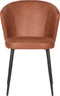 LABEL51 Wave Eetkamerstoel - Bruin - Microfiber - Stoel - Normale eetkamerstoel