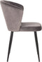 LABEL51 Wave Eetkamerstoel - Grijs - Fluweel - Stoel - Normale eetkamerstoel
