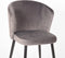 LABEL51 Wave Eetkamerstoel - Grijs - Fluweel - Stoel - Normale eetkamerstoel