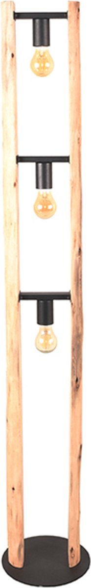 LABEL51 Woody Vloerlamp - Bruin - Hout