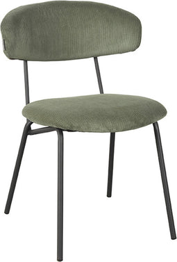 LABEL51 Zack Eetkamerstoel - Groen - Ribcord
