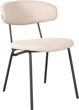 LABEL51 Zack Eetkamerstoel - Naturel - Boucle - Stoel - Normale eetkamerstoel