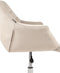 LABELLE - Bureaustoel - Beige - Fluweel