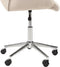 LABELLE - Bureaustoel - Beige - Fluweel