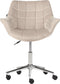 LABELLE - Bureaustoel - Beige - Fluweel