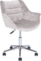 LABELLE - Bureaustoel - Grijs - Fluweel