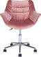 LABELLE - Bureaustoel - Roze - Fluweel
