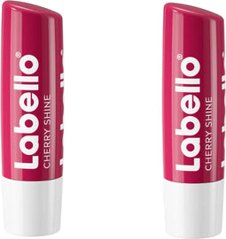 Labello - Cherry Shine - 24H Verzorging - Lippenbalsem - Lippen - Natuurlijke Olien - 2 Stuks