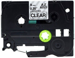 Labeltape Brother Compatible TZ121 9mm zwart op transparant