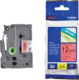 Labeltape Brother P-touch TZE-431 12mm zwart op rood | 1 stuk