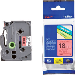 Labeltape Brother P-touch TZE-441 18mm zwart op rood | 1 stuk