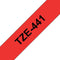 Labeltape Brother P-touch TZE-441 18mm zwart op rood | 1 stuk