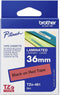 Labeltape Brother P-touch TZE-461 36mm zwart op rood