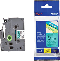 Labeltape Brother P-touch TZE-721 9mm zwart op groen